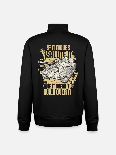 Mécanicien militaire - Sweat zippé unisexe en coton bio Stanley/Stella - noir