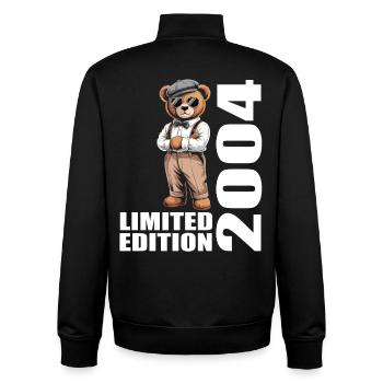 2004 Limited Edition Bär Geburtstag 2004 - Unisex Organic Zip Sweatshirt von Stanley/Stella - Schwarz - Hinten - AI Model Male 185 light (185cm)