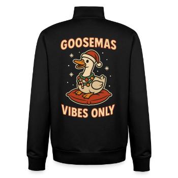 Christmas Goose Goosemas Vibes Nur Vibes - Unisex Organic Zip Sweatshirt von Stanley/Stella - Schwarz - Hinten - AI Model Male 185 light (185cm)