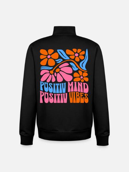 Positiver Geist Positive Vibes - Unisex Organic Zip Sweatshirt von Stanley/Stella - Schwarz