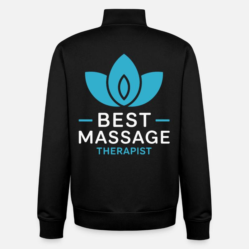 Bester Massagetherapeut Zen Lotus - Unisex Organic Zip Sweatshirt von Stanley/Stella - Schwarz