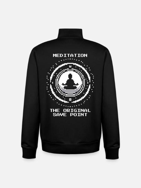 Meditation: the Savepoint | Mindfulness, Zen - Unisex Organic Zip Sweatshirt by Stanley/Stella - black