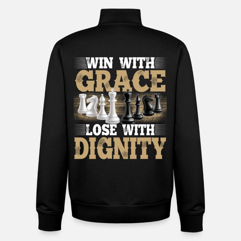 Schach - Unisex Organic Zip Sweatshirt von Stanley/Stella - Schwarz