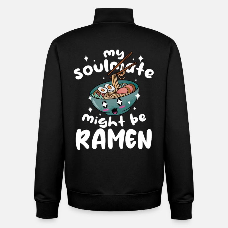 Soul Frames Dessin animé - Sweat zippé unisexe en coton bio Stanley/Stella - noir