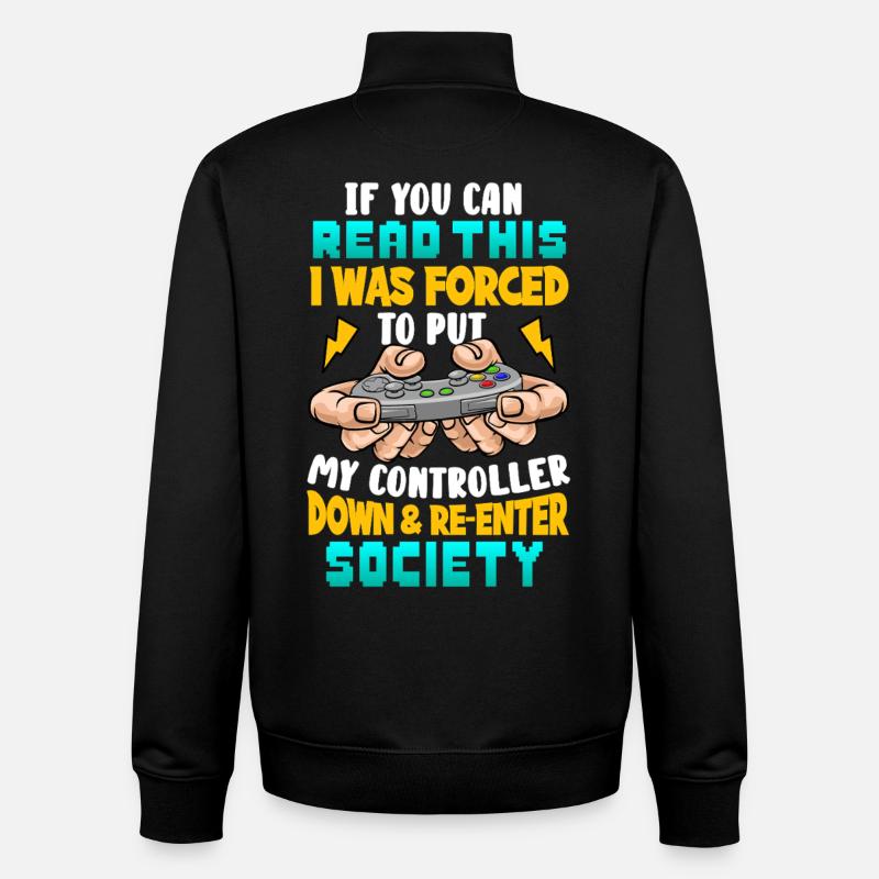 Jeu - Sweat zippé unisexe en coton bio Stanley/Stella - noir