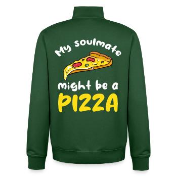 Pizza Liebe – Meine Seele liebt Pizza - Unisex Organic Zip Sweatshirt von Stanley/Stella - Flaschengrün - Hinten - AI Model Male 185 dark (185cm)