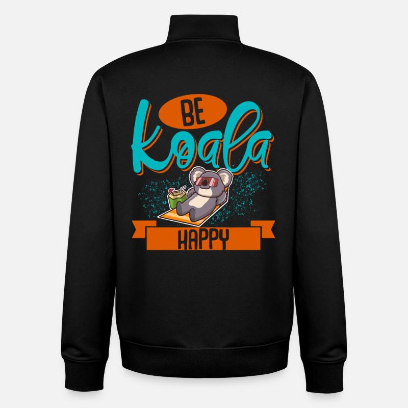 Koala - Unisex Organic Zip Sweatshirt von Stanley/Stella - Schwarz