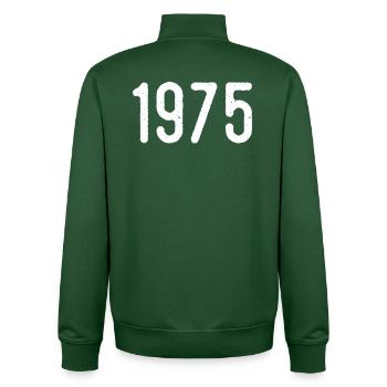 Awesome since 1975 | 1975 Gift - Unisex Organic Zip Sweatshirt by Stanley/Stella - bottle green - Back - AI Model Male 185 dark (185cm)
