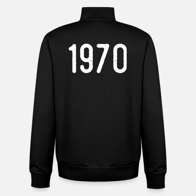 Génial depuis 1970 | cadeau 1970 - Sweat zippé unisexe en coton bio Stanley/Stella - noir