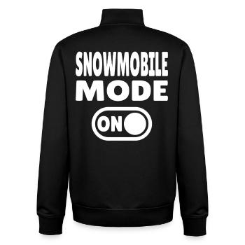 Snowmobile Mode ON - Unisex Organic Zip Sweatshirt von Stanley/Stella - Schwarz - Hinten - AI Model Male 185 light (185cm)