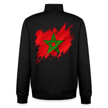 Flagge von Marokko im zerrissenen Stil - Unisex Organic Zip Sweatshirt von Stanley/Stella - Schwarz - Hinten - AI Model Male 185 light (185cm)