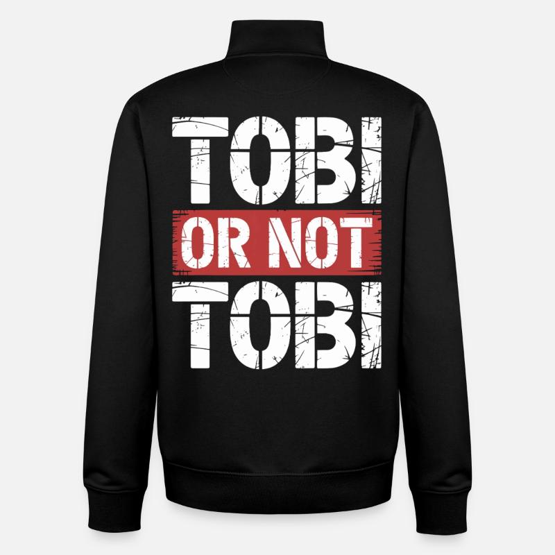 Tobi oder nicht Tobi - Unisex Organic Zip Sweatshirt von Stanley/Stella - Schwarz
