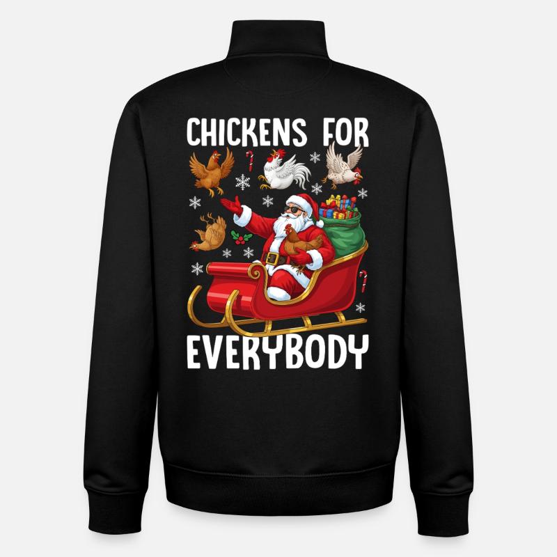 Chickens for Everybody - Unisex Organic Zip Sweatshirt von Stanley/Stella - Schwarz