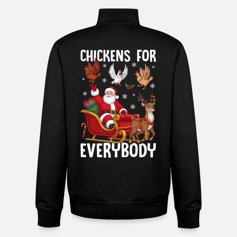 Chickens for Everybody - Unisex Organic Zip Sweatshirt von Stanley/Stella - Schwarz