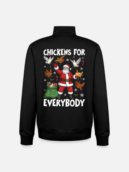 Chickens for Everybody - Unisex Organic Zip Sweatshirt by Stanley/Stella - black