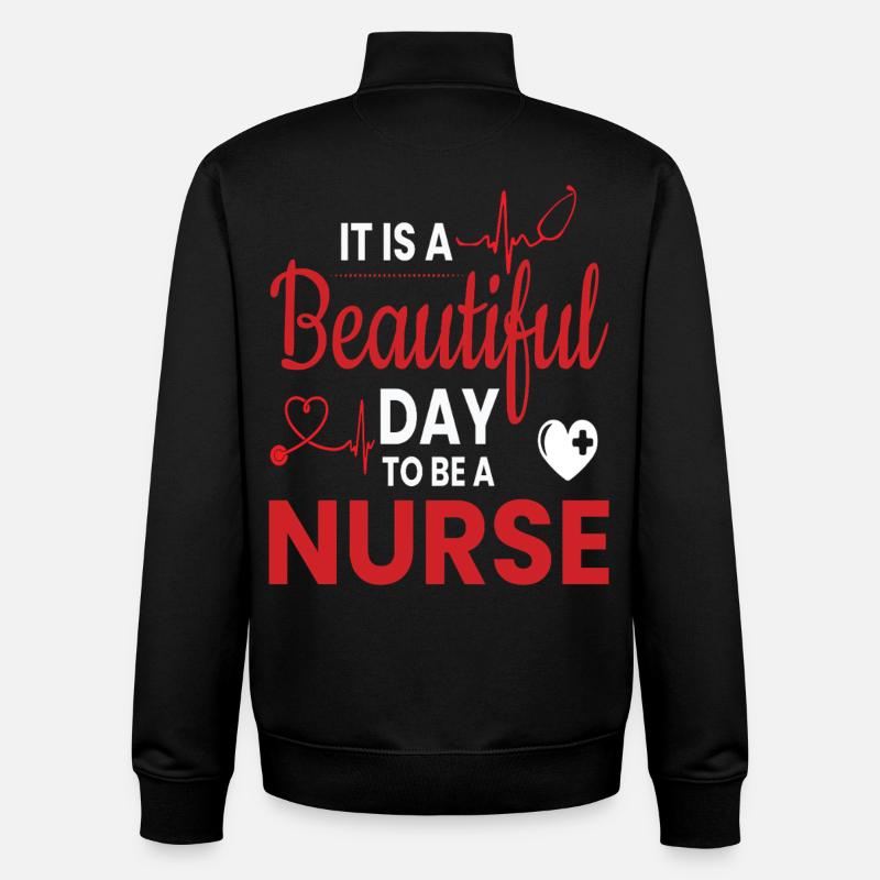 Krankenschwester - Unisex Organic Zip Sweatshirt von Stanley/Stella - Schwarz