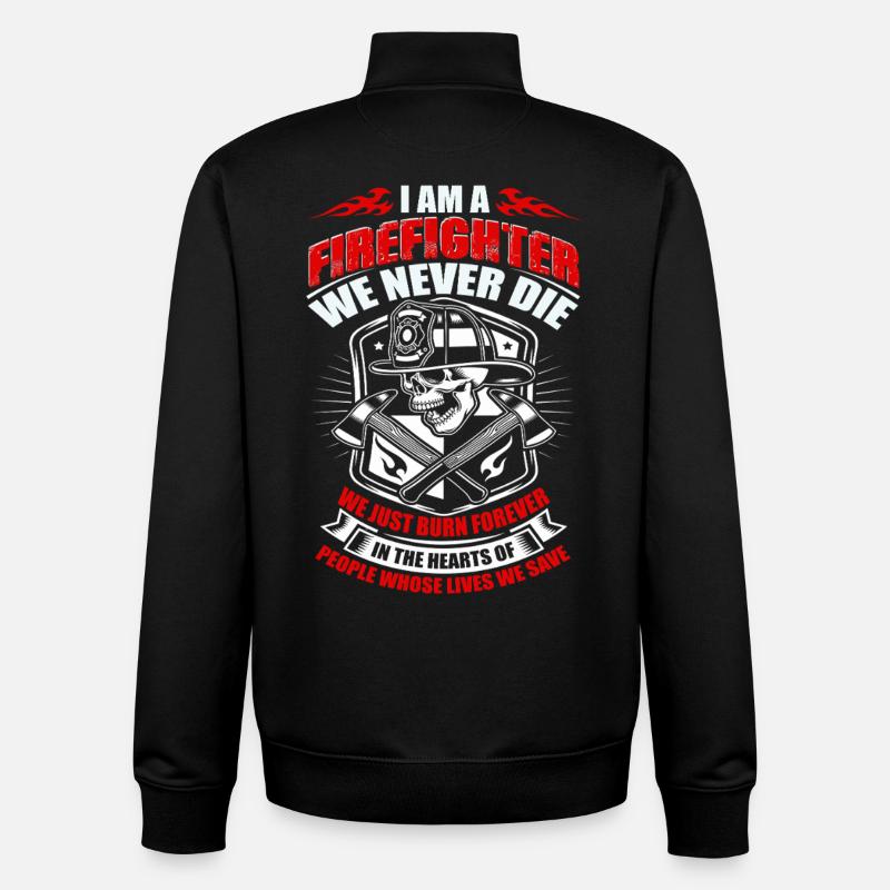 Feuerwehr - Unisex Organic Zip Sweatshirt von Stanley/Stella - Schwarz