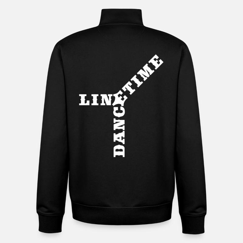Crossword Line Dance Time - Unisex Organic Zip Sweatshirt by Stanley/Stella - black