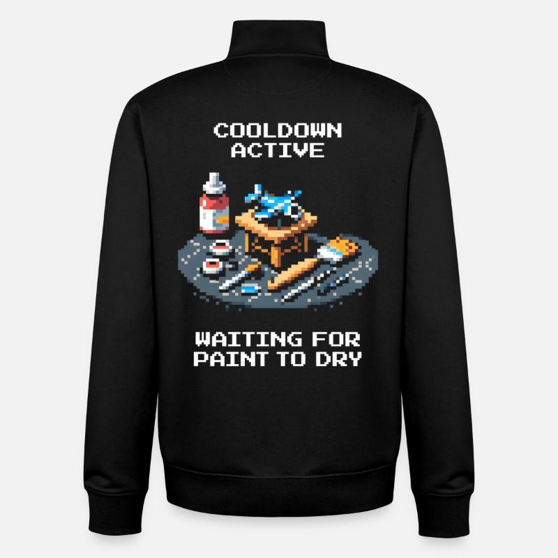 Cooldown: Paint Dries | Miniatures - Unisex Organic Zip Sweatshirt by Stanley/Stella - black