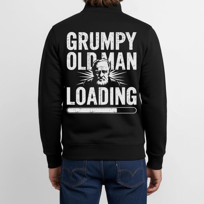 GrumpyOldMan Loading Bar Unisex Organic Zip Sweatshirt by Stanley/Stella
