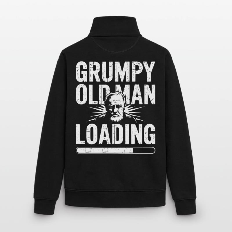 GrumpyOldMan Loading Bar Unisex Organic Zip Sweatshirt by Stanley/Stella