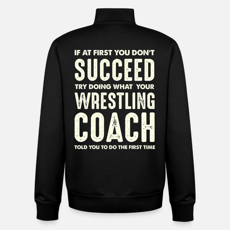 Victory by coach instruction - Unisex Organic Zip Sweatshirt by Stanley/Stella - black