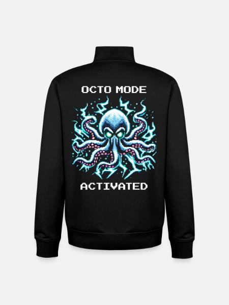 Mode pieuvre activé | Kraken Gaming Humour - Sweat zippé unisexe en coton bio Stanley/Stella - noir