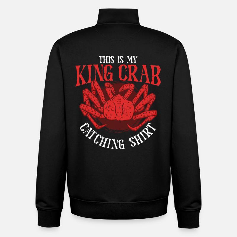 Crabe royal d’Alaska - Sweat zippé unisexe en coton bio Stanley/Stella - noir