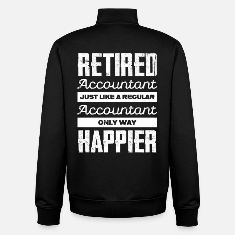 Ruhestand Buchhalter Glücklich - Unisex Organic Zip Sweatshirt von Stanley/Stella - Schwarz