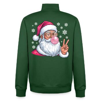 Weihnachtsmann Bubble Gum - Unisex Organic Zip Sweatshirt von Stanley/Stella - Flaschengrün - Hinten - AI Model Male 185 dark (185cm)