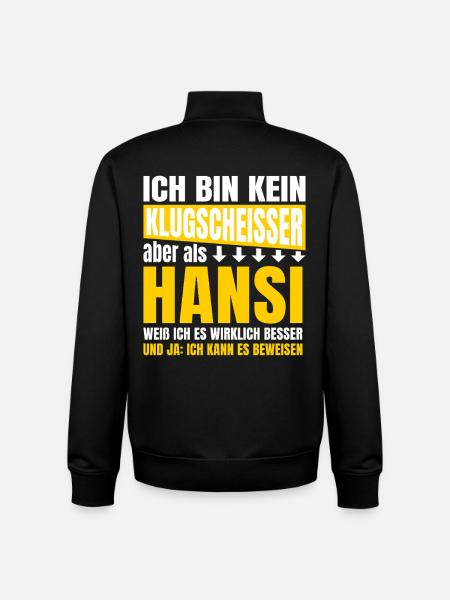 I'm not a smartass Hansi - Unisex Organic Zip Sweatshirt by Stanley/Stella - black