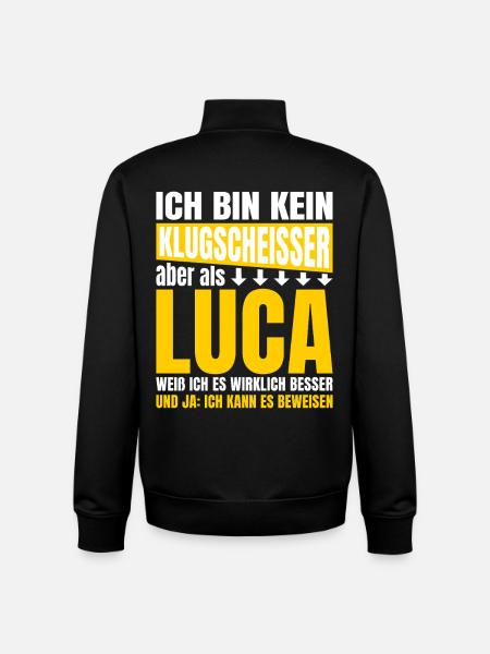 Luca Klugscheißer - Unisex Organic Zip Sweatshirt by Stanley/Stella - black