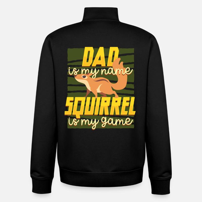 Squirrel Hunter Tree Rat - Unisex Organic Zip Sweatshirt by Stanley/Stella - black