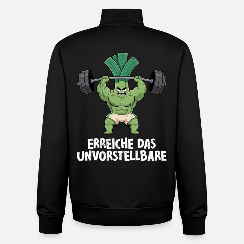 Haltérophiles ATTEINDRE L’INIMAGINABLE DRÔLE - Sweat zippé unisexe en coton bio Stanley/Stella - noir