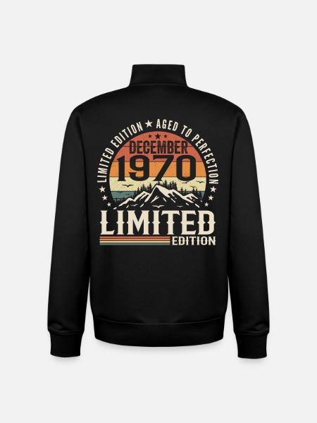 December 1970 - Unisex Organic Zip Sweatshirt by Stanley/Stella - black
