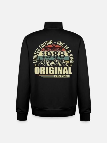 December 1988 December Anniversary December 1988 - Unisex Organic Zip Sweatshirt by Stanley/Stella - black