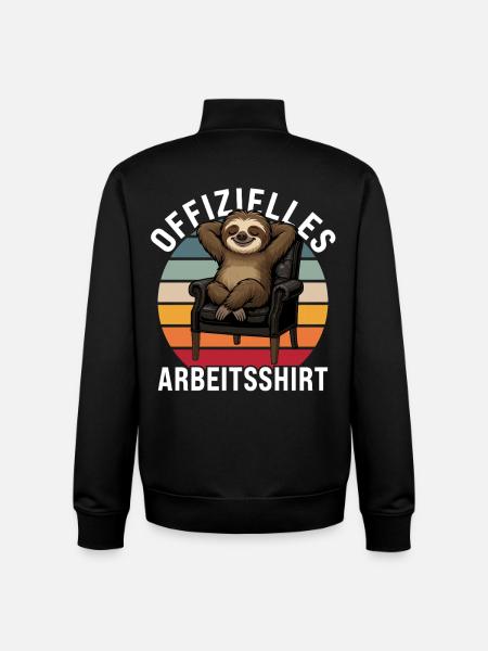 Offizielles Arbeitsshirt Faultier Büro Spruch - Unisex Organic Zip Sweatshirt von Stanley/Stella - Schwarz