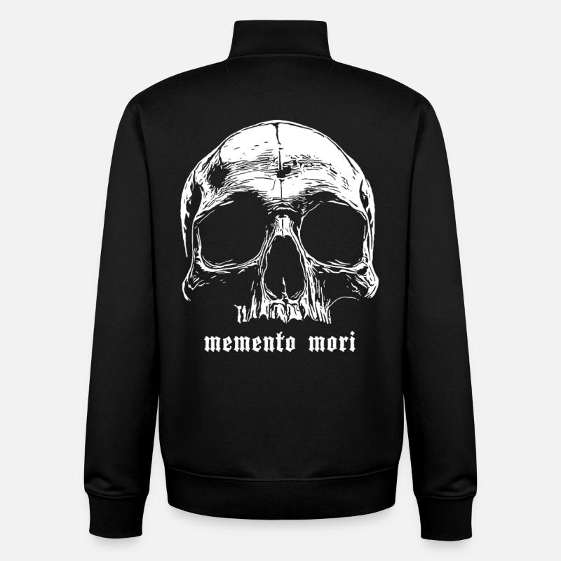 Schädel Memento Mori Design - Unisex Organic Zip Sweatshirt von Stanley/Stella - Schwarz