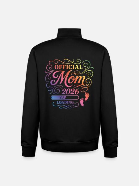 Mama 2026 Loading Mom Bunt - Unisex Organic Zip Sweatshirt von Stanley/Stella - Schwarz