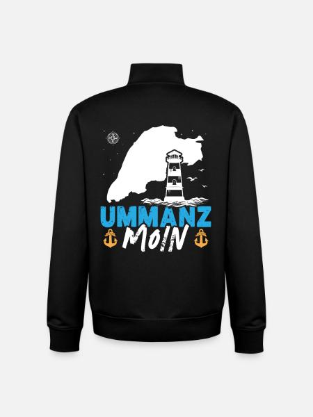 Ostsee Urlaub UMMANZ MOIN Lustiges - Unisex Organic Zip Sweatshirt von Stanley/Stella - Schwarz