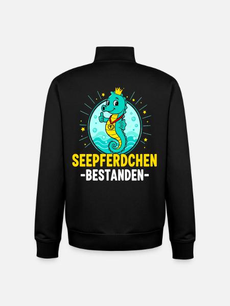 Seepferdchen Bestanden Schwimmkurs Kind - Unisex Organic Zip Sweatshirt von Stanley/Stella - Schwarz