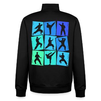 Taekwondo Karate Kampfsport Herren Kinder Jungen - Unisex Organic Zip Sweatshirt von Stanley/Stella - Schwarz - Hinten - AI Model Male 185 light (185cm)