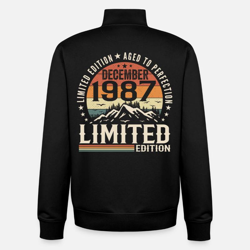 Dezember 1987 - Unisex Organic Zip Sweatshirt von Stanley/Stella - Schwarz