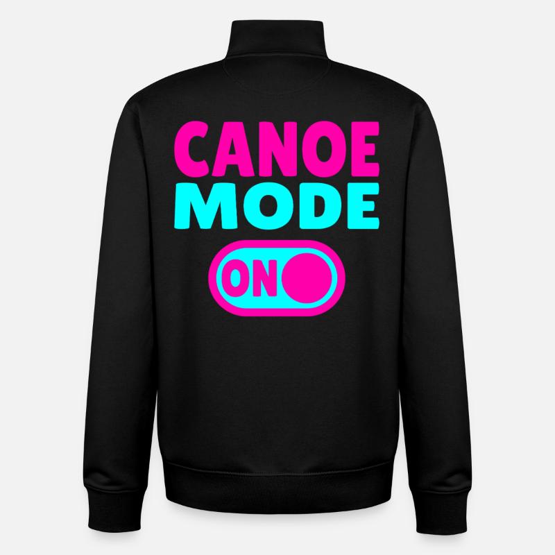 Canoe Mode ON - Unisex Organic Zip Sweatshirt by Stanley/Stella - black