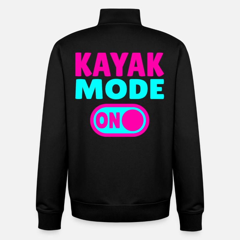 Kayak Mode ON - Unisex Organic Zip Sweatshirt by Stanley/Stella - black