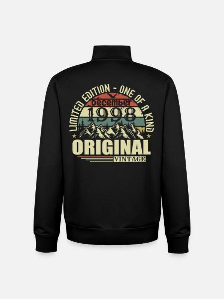 December 1998 December Anniversary December 1998 - Unisex Organic Zip Sweatshirt by Stanley/Stella - black