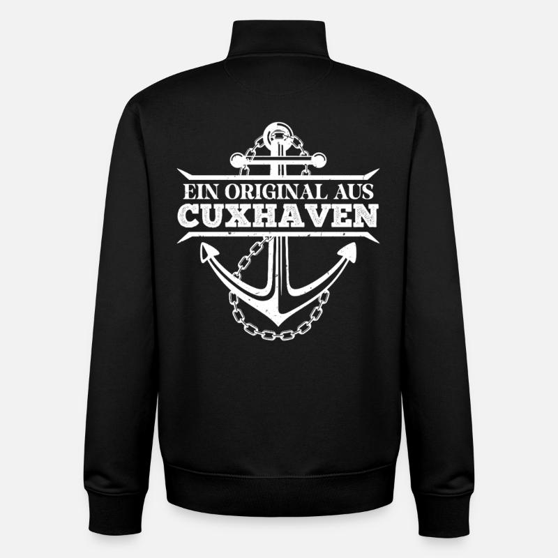 Cuxhavener EIN ORIGINAL AUS CUXHAVEN Lustig - Unisex Organic Zip Sweatshirt von Stanley/Stella - Schwarz