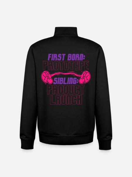Erstgeborener Bruder Schwester - Unisex Organic Zip Sweatshirt von Stanley/Stella - Schwarz