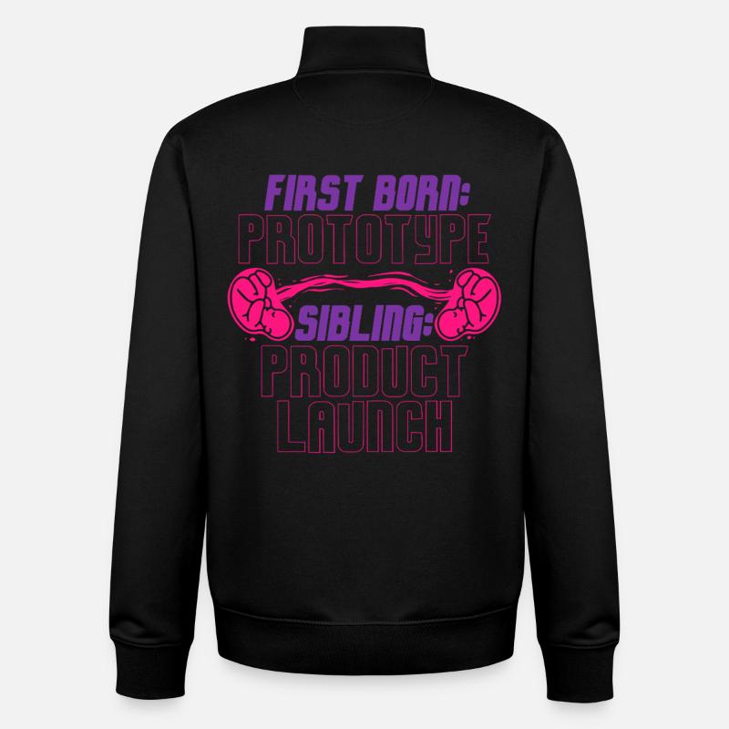 Erstgeborener Bruder Schwester - Unisex Organic Zip Sweatshirt von Stanley/Stella - Schwarz