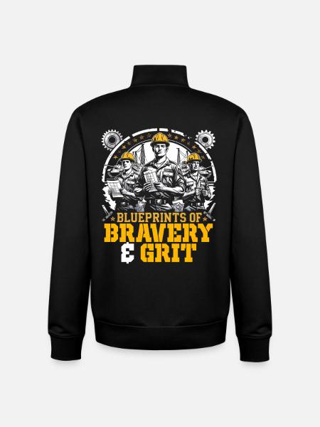 Militär Mechaniker Bravery & Grit - Unisex Organic Zip Sweatshirt von Stanley/Stella - Schwarz